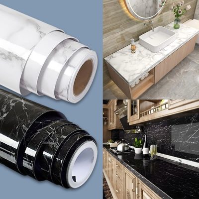 Striscia autoadesiva effetto marmo (45 x 300 cm) | MARBLEEX