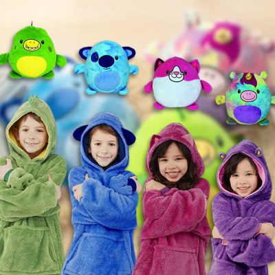 Giocattolo, cuscino e felpa con cappuccio | PILLOWPETSY