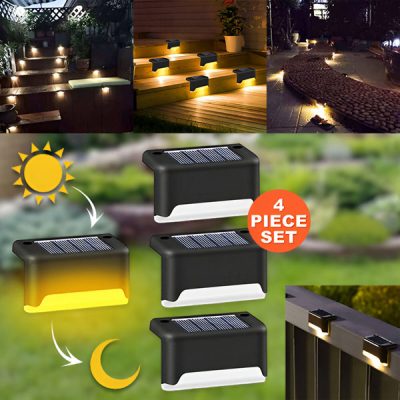 un set di 4 pezzi di luci solari da giardino a LED impermeabili | EDGELIGHTS