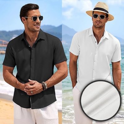 Camicia a maniche corte senza pieghe | BRILLSHORT
