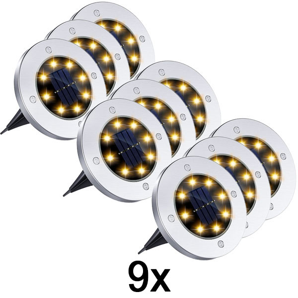 3x Luci solari da terra per uso esterno (3 pz) | LUMIGARD