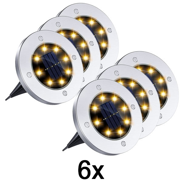 2x Luci solari da terra per uso esterno (3 pz) | LUMIGARD